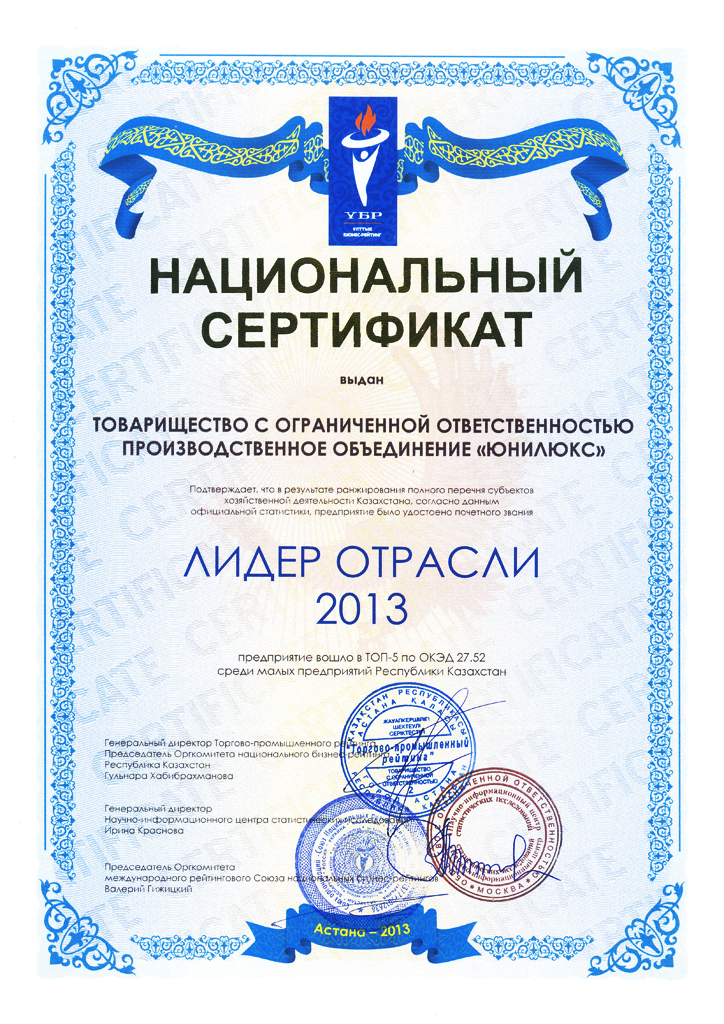 Лидер отрасли 2013